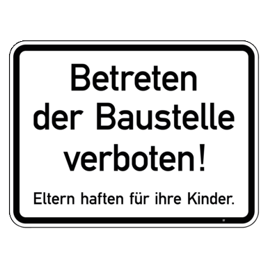 Zeichen Z 2036 | Betreten der Baustelle verboten