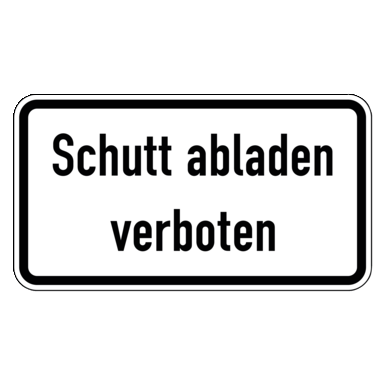 Zeichen Z 2039 | Schutt abladen verboten