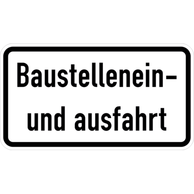 Zeichen Z 2045 | Baustellenein- und ausfahrt