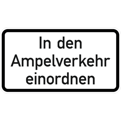 Zeichen Z 2059 | In den Ampelverkehr einordnen