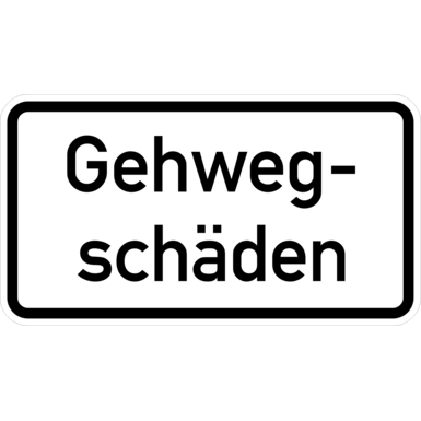 Zeichen Z 2072 | Gehwegschäden