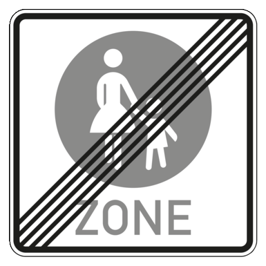 VZ 242.2 | Ende einer Fußgängerzone
