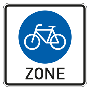 Verkehrszeichen VZ 244.3 | Beginn einer Fahrradzone 