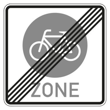 Verkehrszeichen VZ 244.4 | Ende einer Fahrradzone