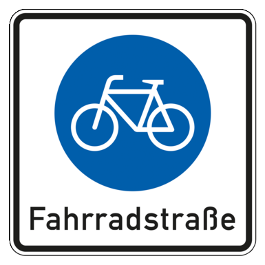 Verkehrszeichen VZ 244.1 | Beginn einer Fahrradstraße