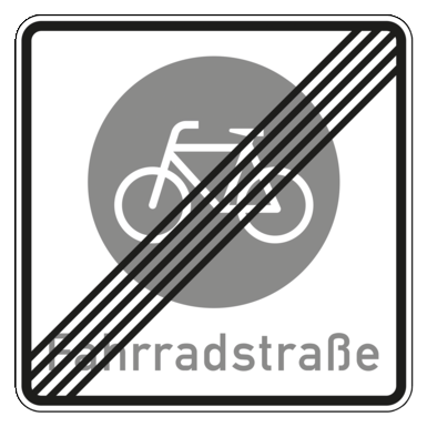 Verkehrszeichen VZ 244.2 | Ende einer Fahrradstraße