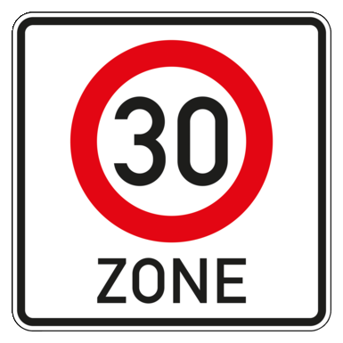 Verkehrszeichen VZ 274.1 | Beginn einer Tempo 30-Zone