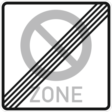 Verkehrszeichen VZ 290.2 | Ende eines eingeschränkten Haltverbots für eine Zone