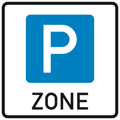 Verkehrszeichen VZ 314.1 | Beginn einer Parkraumbewirtschaftungszone