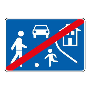 Verkehrszeichen VZ 325.2 | Ende eines verkehrsberuhigten Bereichs