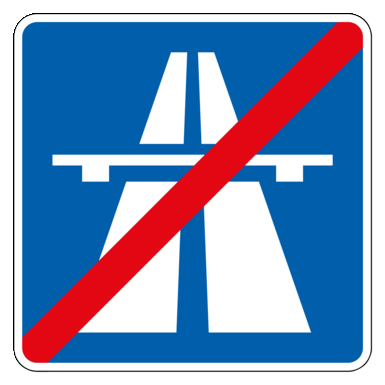 Verkehrszeichen VZ 330.2 | Ende der Autobahn