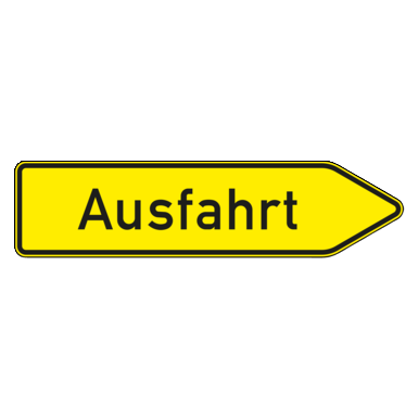 Verkehrszeichen VZ 333.1 | Ausfahrt von anderen Straßen außerhalb von Autobahn