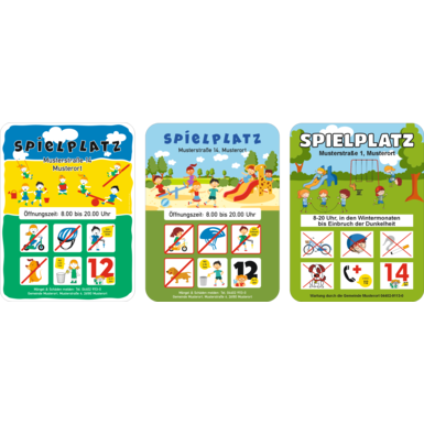 Spielplatzschild Colorful SPC1 - SPC3