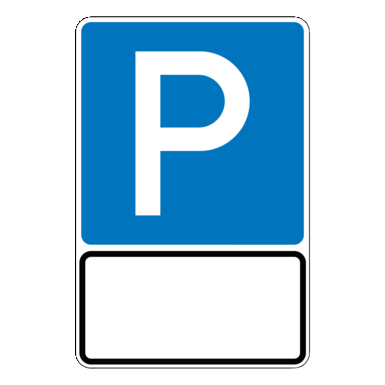 Kombischild - Parkplatz | P0 | mit Wunschtext / Symbol