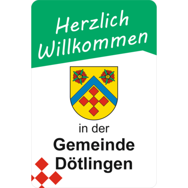 Wappen- und Städtepartnerschaftsschild W1 | 750x500x2 mm | flach | RA1/A 