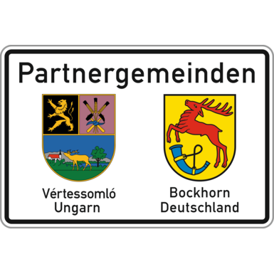 Wappen- und Städtepartnerschaftsschild W2 | 600x900x2 mm | Alform | RA1/A 