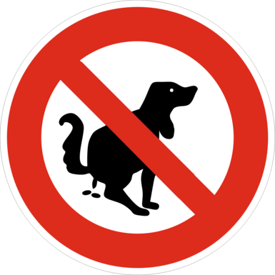 Verbotsschild VB4 | Piktogramm: Hier kein Hundeklo