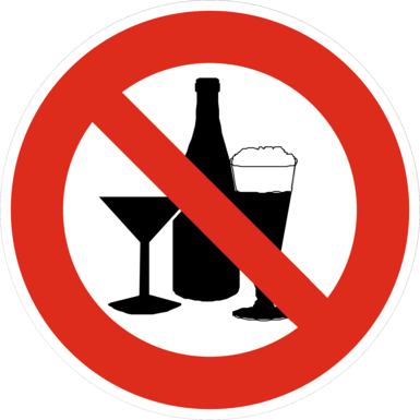 Verbotsschild VB7 | Piktogramm: Alkohol trinken verboten