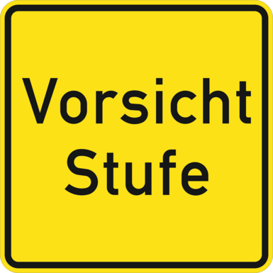 Zusatzzeichen mit Wunschtext / Symbol | Quadrat | Grund gelb mit schwarzem Rand