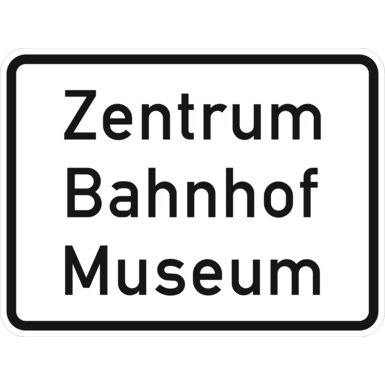 Zusatzzeichen mit Wunschtext / Symbol | Rechteck | Grund weiß mit schwarzem Rand | 450x600 mm | Alform | RA1/A