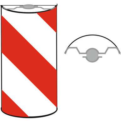 Verkehrsleitplatte | konvexe Form | 626-20-K | RA2/C