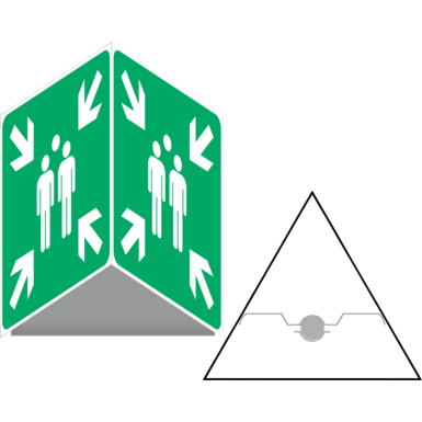 Prismenschild | für Ø 60 mm Rohrpfosten