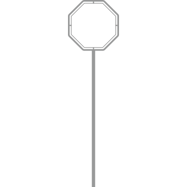 Einbeinige Rohrrahmen für achteckige Verkehrszeichen, E22 - E23