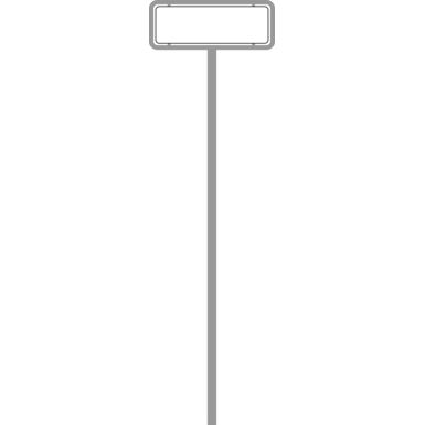 Einbeinige Rohrrahmen für rechteckige Verkehrszeichen, E41 - E46