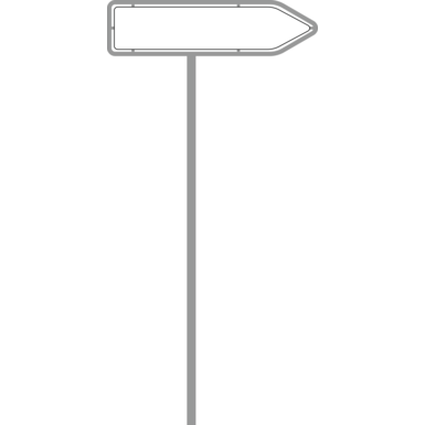 Einbeinige Rohrrahmen für Pfeilwegweiser, E811 - E855