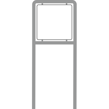 Zweibeiniger Rohrrahmen Z33 | für quadratische Verkehrszeichen 840x840 mm
