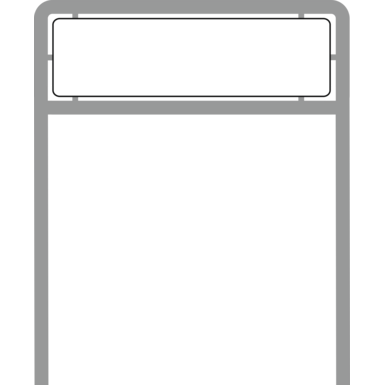 Zweibeiniger Rohrrahmen Z46 | für rechteckiges Verkehrszeichen 350x1050 mm