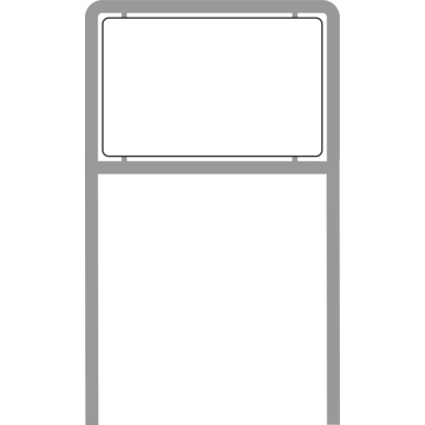 Zweibeiniger Rohrrahmen Z52 | für rechteckiges Verkehrszeichen 1000x1500 mm