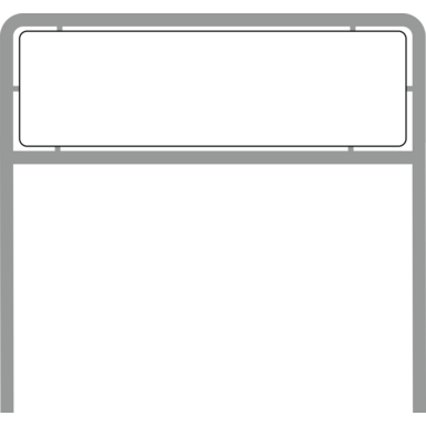 Zweibeiniger Rohrrahmen Z73 | für rechteckiges Verkehrszeichen 250x2500 mm