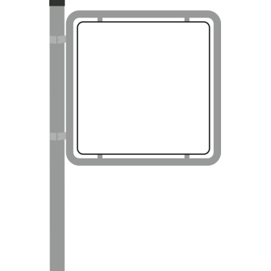 Fahnenrohrrahmen für quadratische Verkehrszeichen 750x750mm, FS34/1 - FB34