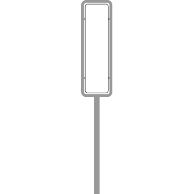 Einbeiniger Rohrrahmen ES605 | für rechteckige Verkehrszeichen 1000x250 mm