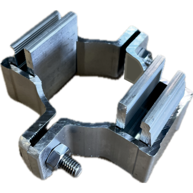 Aluminium-Doppel-Klemmschelle | Alform-Klemmschelle DAK1 - DAK3