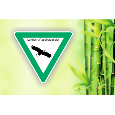 Naturschutzschild | Bambus | 2051 | Symbol Adler | Landschaftschutzgebiet | SL 700 mm  | RA1A 