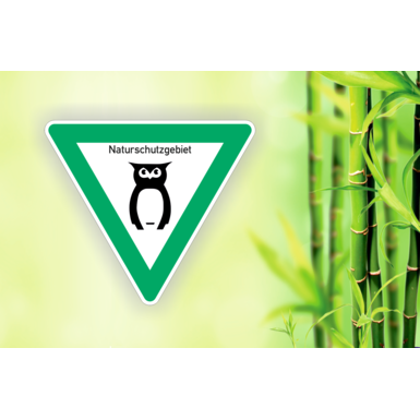 Naturschutzschild | Bambus | 2052 | Symbol Eule | Naturschutzgebiet | SL 700 mm  | RA1A 