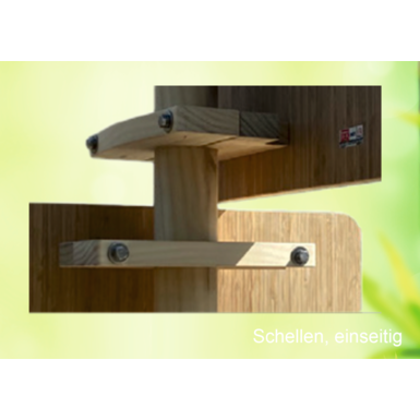 Schelle ECOGUIDE® | Accoya | Lochabstand 150 mm | 60 oder 76 mm ø | ein- oder doppelseitig